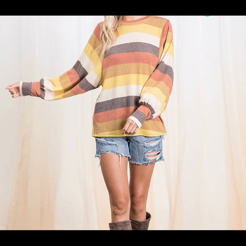 Multi color stripe shirt